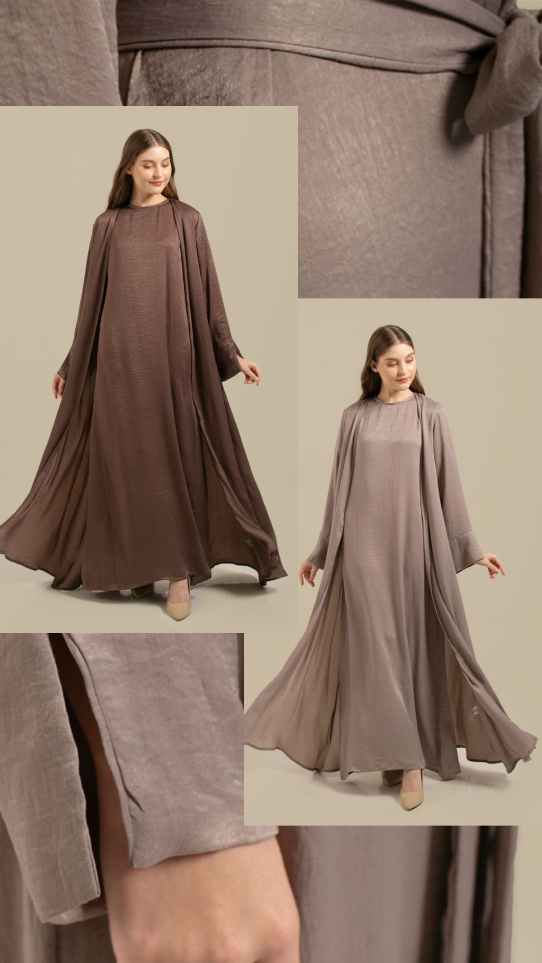 NAURA Velvet Glam Abaya Set